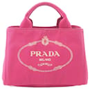 Bolso tote mini Canapa de Prada en lona BN2439 en excelente estado