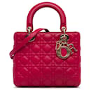 Dior Pink Medium Lambskin Cannage Lady Dior