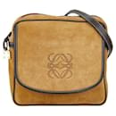 Loewe Suede Leather Anagram Shoulder Bag in Very Good Condition