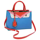 FENDI Hand Bag Leather 2way Blue Auth 77771A - Fendi