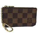 LOUIS VUITTON Pochette Cles Damier Ebene Porte-monnaie N62658 LV Auth ac3080 - Louis Vuitton