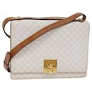 CELINE Macadam Canvas Shoulder Bag PVC White Auth 77759 - Céline