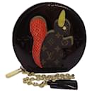 LOUIS VUITTON Vernis Porte Monnaie Ecruil Coin Purse Amarante M91386 Auth ac3095 - Louis Vuitton