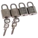 LOUIS VUITTON Padlock 4Set Silver LV Auth bs15299 - Louis Vuitton