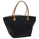 Burberrys Nova Check Blue Label Tote Bag Nylon Beige Schwarz Auth bs15245 - Autre Marque