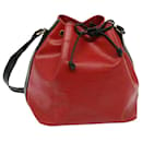 LOUIS VUITTON Epi Petit Noe Shoulder Bag Bicolor Black Red M44172 LV Auth 78742 - Louis Vuitton