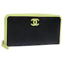 CHANEL Matelasse Long Wallet Leather Black CC Auth yk13055 - Chanel