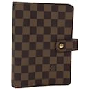 LOUIS VUITTON Agenda MM Damier Ebene Cubierta R20240 LV Auth ac3076 - Louis Vuitton