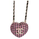 Collana a forma di cuore in tweed Chanel 2022 placcata oro