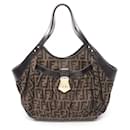 Bolso tote Fendi Zucca de lona 8BR634-JWU en buen estado