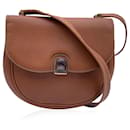 Vintage Brown Tan Leather Bamboo Flap Shoulder Bag - Gucci