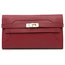 Cartera Longa Kelly Ghillies en Swift Rojo Hermès