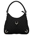 Gucci Black GG Canvas Abbey D Ring Shoulder Bag