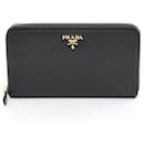 Prada Leather Zip Around Wallet Leather Long Wallet 1M0506 in Excellent condition