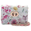 Dior Floral Leather Caro Mini Shoulder Bag Leather Shoulder Bag in Great Condition