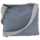 PRADA Schultertasche Nylon Hellblau Auth 77634 - Prada