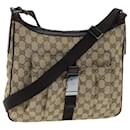 Bolsa de ombro em canvas GG Gucci Bege 131211 Auth tb1106