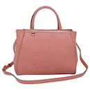 FENDI To joule Hand Bag Leather 2way Pink Auth bs15234 - Fendi