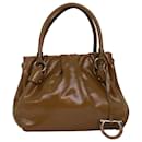 Sac à main Salvatore Ferragamo Émail Marron Auth bs15275