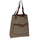 GUCCI GG Supreme Web Sherry Line Bolsa Tote PVC Bege Vermelho 378 02 003 Auth 77830 - Gucci