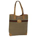 GUCCI Micro GG Supreme Web Sherry Line Tote Bag Beige 002 904 0131 Auth ep4613 - Gucci