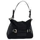 GIVENCHY Shoulder Bag Nylon Leather Black Auth 78447 - Givenchy