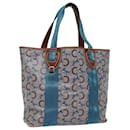 CELINE C Macadam Canvas Tote Bag Gray Light Blue Auth 78832 - Céline