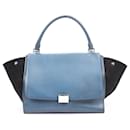 Bolsa de couro Trapeze média CELINE em azul - Céline