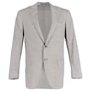 Ermenegildo Zegna Single-Breasted Microcheck Blazer in Beige Trofeo Wool - Autre Marque