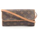 Louis Vuitton Pochette Twin PM Canvas Shoulder Bag M51854 in Very Good Condition