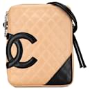 Chanel Cambon Linie Crossbody aus braunem Lammleder