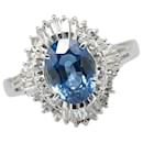 Pt900 Platinum Sapphire 2.05ct Diamond 0.45ct Ring in Great Condition - & Other Stories