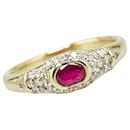 K18YG Yellow Gold Ruby 0.38ct Diamond 0.25ct Ring in Excellent Condition - & Other Stories