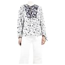 Blusa a maniche a palloncino con stampa floreale bianca - taglia UK 8 - Autre Marque