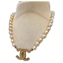 Chanel Vintage CC logo Pearl Choker Necklace