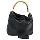 Sac à main en cuir noir GUCCI Bamboo 001 0166 1577 Auth 76719 - Gucci