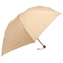 Parapluie pliant en toile Macadam CELINE en nylon rose Auth 74883 - Céline