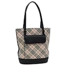 BURBERRY Nova Check Tote Bag Canvas Beige Auth ac3089 - Burberry