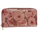 LOUIS VUITTON Monogram Vernis Ikat Flower Zippy Wallet Rose M93202 Auth 77103 - Louis Vuitton