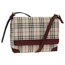 Bolso de Hombro Burberry Nova Check de Lona Beige Auth yk13163