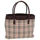 Sac fourre-tout en toile beige à carreaux Nova de BURBERRY Auth ac3071 - Burberry