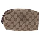 GUCCI GG Canvas Pouch Beige 29595 Auth 78607 - Gucci