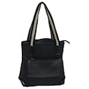 Sac fourre-tout en toile GG Gucci Noir 019 0402 Auth ac3090