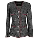 New Legendary CC Jewel Buttons Black Tweed Jacket - Chanel