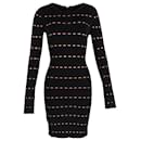 Robe bodycon à manches longues Elaine en coton noir de Herve Leger