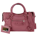 Bolso de hombro Balenciaga City en cuero rosa