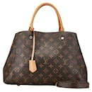 Louis Vuitton Monogram Montaigne MM Handbag M41056 Brown PVC Leather in Very Good Condition