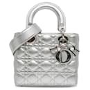 Dior Argent Petit Cannage Mon ABCDior Lady Dior Badges Chanceux