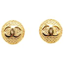 Chanel Gold Gold Plated CC Clip-On Earrings