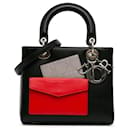 Dior Negro Mediano Piel de Ternera Bolsos Lady Dior